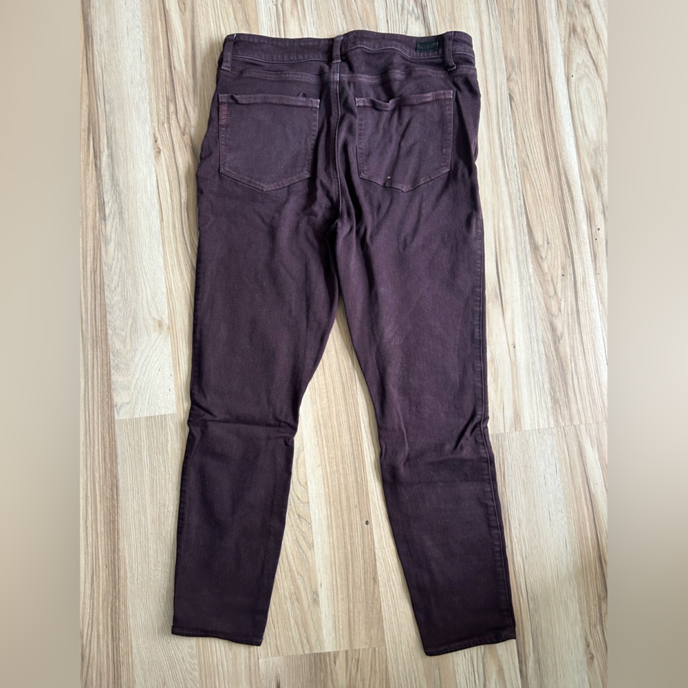 PAIGE Skinny Jeans in Deep Plum